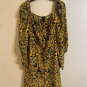 Top shop yellow print dress